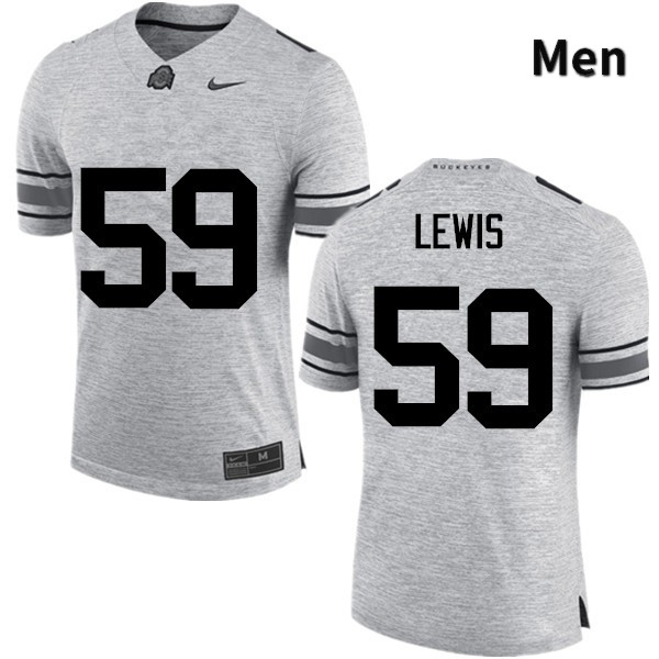 Ohio State Buckeyes Tyquan Lewis Men's #59 Gray Game Stitched College Football Jersey